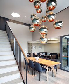 Luxurious Penthouse with Gorgeous Brass Lightning Installation - #decor, #interior, #homedecor, home decor, interior design