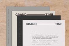 Grand Time — Athletics — A cross-disciplinary creative agency based in New York City #stationery