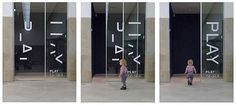 Lisa Olausson, sliding door to reveal word "PLAY" #graphics #door