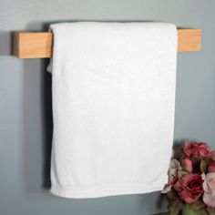 Antibacterial and resistant to mold, this hinoki towel holder is the perfect addition to your bathroom. #towel #design #home #bathroom #product #industrial #antibacterial #holder