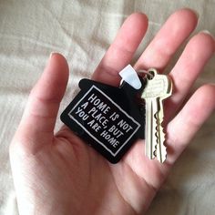 Home Is Not A Place Keychain #tech #flow #gadget #gift #ideas #cool