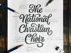 The National Christian Choir Lettering by Colin Tierney
