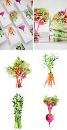 Alliteration Inspiration: Veggies & Vacation / on Design Work Life #business #branding #vegetables #watercolor #cards