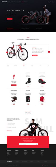 Specialized bikes landing page concept