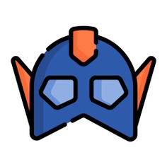 See more icon inspiration related to mask, superhero, fictional character, heroe, accessory, character and fashion on Flaticon.
