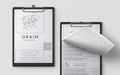 Grain Kitchen - Mindsparkle Mag Filip Pomykalo designed the Brand identity for Grain Kitchen, a small, independently-run casual restaurant in London with a focus on whole grains; their global-inspired menu comprises vibrant and healthful offerings, presented in the form of 'grain bowls'. #logo #packaging #identity #branding #design #color #photography #graphic #design #gallery #blog #project #mindsparkle #mag #beautiful #portfolio #designer