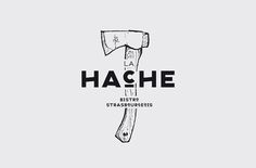 La Hache Logo designed by Drach P Claude #icon #logo #hatchet