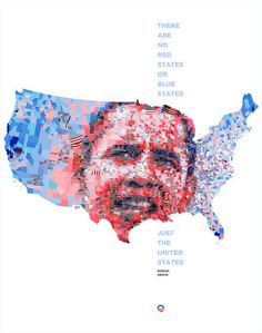There are no red states and blue states, just the United States. #elections #uscounties #map #photomosaic #politics #obama