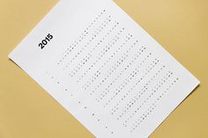 2015 calendar on Behance #calendar #typography