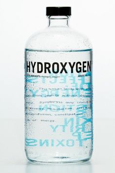 www.merylvedros.com #water #bottle #drink #design #clean #simple #medicinal #blue #package #typography
