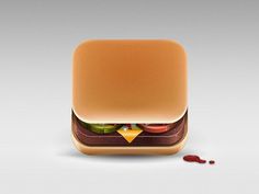 Dribbble - McDonalds Burger by Julian Burford #icon #burger