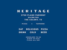 Heritage Pizza Full Lockup