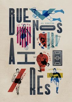 Buenos Aires Ciudad de Fútbol by Jorge Lawerta #design #graphic #typography