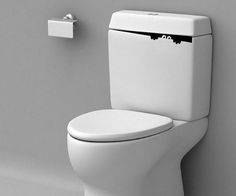 Toilet Monster Bathroom Wall Decal Sticker #decal #gadget #ticker