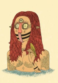 mulher a dias by Miguel de Sousa | Society6 #illustration