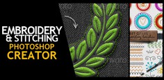 Embroidery and Stitching Photoshop Creation Kit