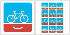 Welcome to Colle+McVoy #red #bicycle #logo #face #blue