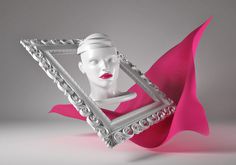 Sliced Fashion Doll 3D Artwork #3d #benjamin #doll #simon #illustration #fashion #editorial