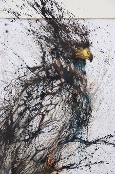 The splattered ink effect by Hua Tunan in China