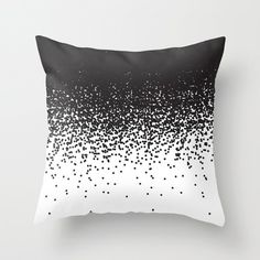 Pillow design FOR SALE on my society6 page here:n>Â http://society6.com/CleaGeorgiou/pillows?promo=c7d7ccÂ nFollow the link for FREE sh #white #print #design #black #pillow #textiles #gradient #and