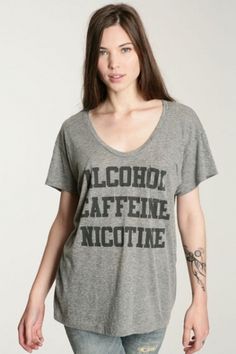 Urban Outfitters - Truly Madly Deeply Three Vices Slouch Pocket Tee #caps #t #slab #serif #shirt #all #fashion #type