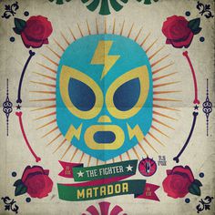 The fighters on Behance #lucha #print #illustrator #graphic #colours #desing #libre