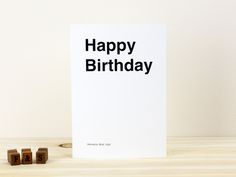#Helvetica Bold in 52pt Birthday Card #typography