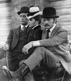 A Conversation On Cool. (On Set -Â Butch Cassidy and the Sundance Kid 1969) #still #photography #film