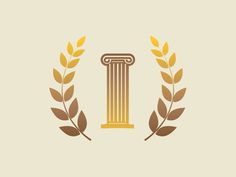 PAMASIS Law Chambers Symbol #branding #wreath #pillar #brand #symbol #identity #logo