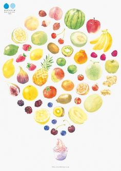 works|asatte 明後日デザイン制作所 #illustration #japanese #fruits