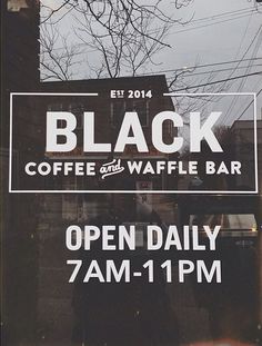 Trading Hours and Logo Decals | Coffee Shops