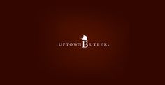 UptownButler #white #serif #butler #brown #identity #logo