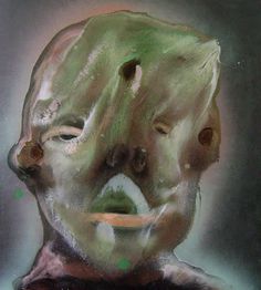 (...) #alien #human #paint #portrait #face