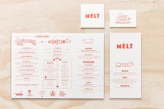 Melt #restaurant #menu #folder #stationary