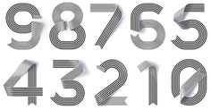 Ribbon inspired numerals by Sawdust #type