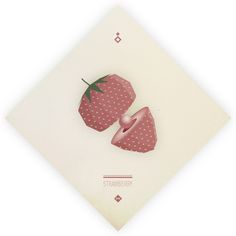 Digital Fruits - Strawberry #vector #print #fruit #strawberry #digital #illustration #poster #paper