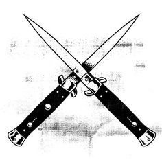 RyanFrease.com #white #blades #black #illustration #and #knives #typography