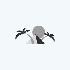Pictogram for Loud & Clear Lost in Paradise Fest #logo #pictogram #illustration #identity #artwork #minimal #palms #logotype #black #graphic