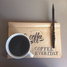 Coffee again - Lettering by Koning