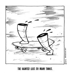 Haunted Legs | Brian Cook Illustration #legs #haunted #cook #skateboard #brian