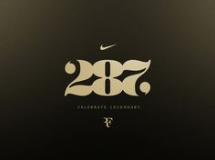 287: Celebrate Legendary #numbers #wordmark #nike #ambigram