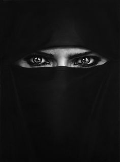 ROBERT LONGO - Works - THE MYSTERIES, 2009 - Untitled (My wife, barbara, in a burka) #longo #burka #charcoal #robert