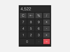 Calculator widget #flat #gui