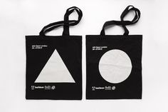 Tote bags. #bag #tote #frame #white #agi #totes #print #design #graphic #black #screen #triangle #poster #open #circle #modernist #typography