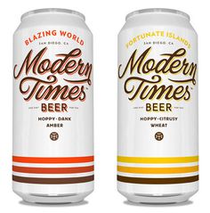 Modern Times Beer Cans #packaging #beer #cans