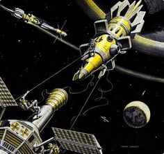 Frank Tinsley, Yellow Series « matmacquarrie.ca #yellow #fiction #retro #spaceship #illustration #frank #tinsley #science