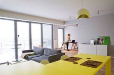Cheerful Apartment in Krakow by PERA studio Photo #interior #design #yellow #decor #kitchen #deco #decoration