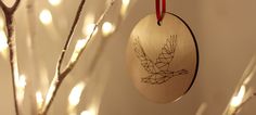 Kaldor Design Christmas Ornament #cut #design #pixelated #laser #christmas #ornament #birch #plywood