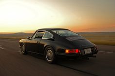 Classy Nbrhd, There's something so romantic about driving a... #sunset #classic #porsche #car
