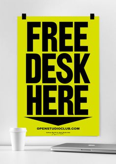 Free Desk Here #burrill #free #anthony #desk #poster #typography